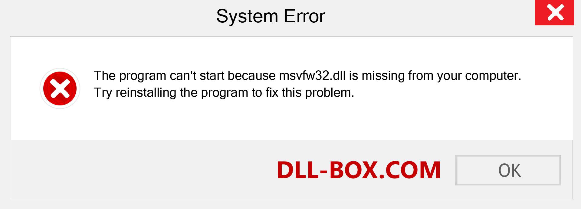  msvfw32.dll file is missing?. Download for Windows 7, 8, 10 - Fix  msvfw32 dll Missing Error on Windows, photos, images