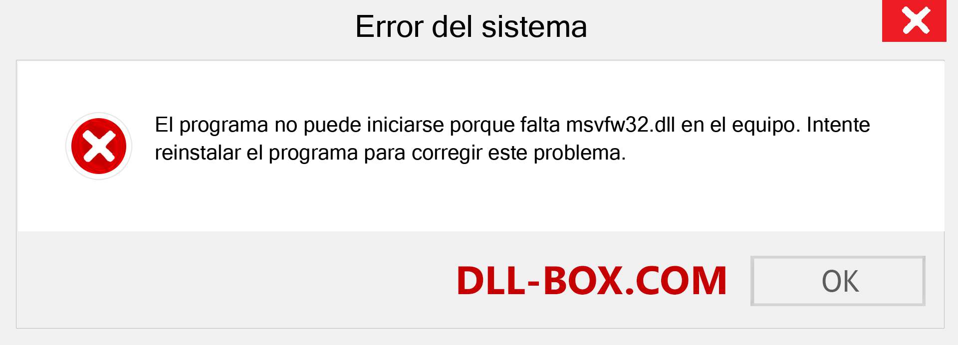 ¿Falta el archivo msvfw32.dll ?. Descargar para Windows 7, 8, 10 - Corregir msvfw32 dll Missing Error en Windows, fotos, imágenes